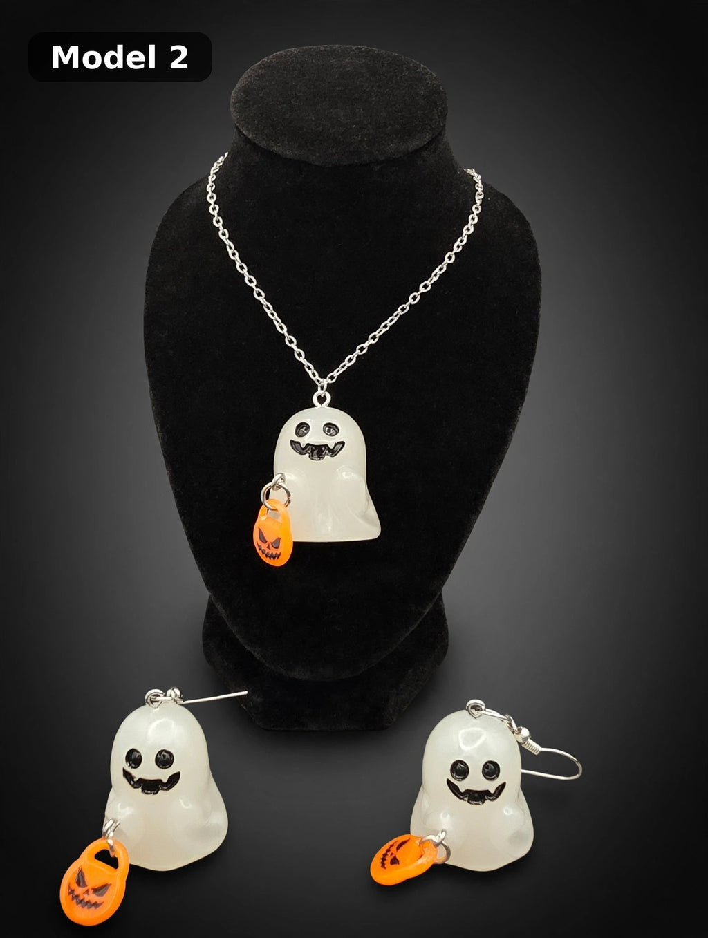 Glow-in-the-dark Ghost jewelry set