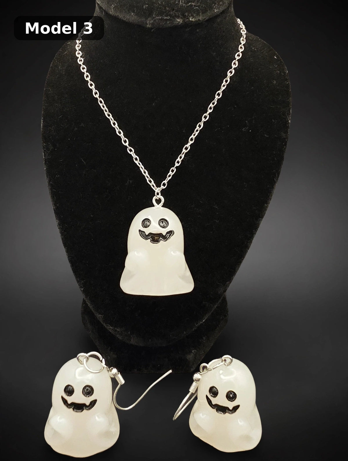 Glow-in-the-dark Ghost jewelry set