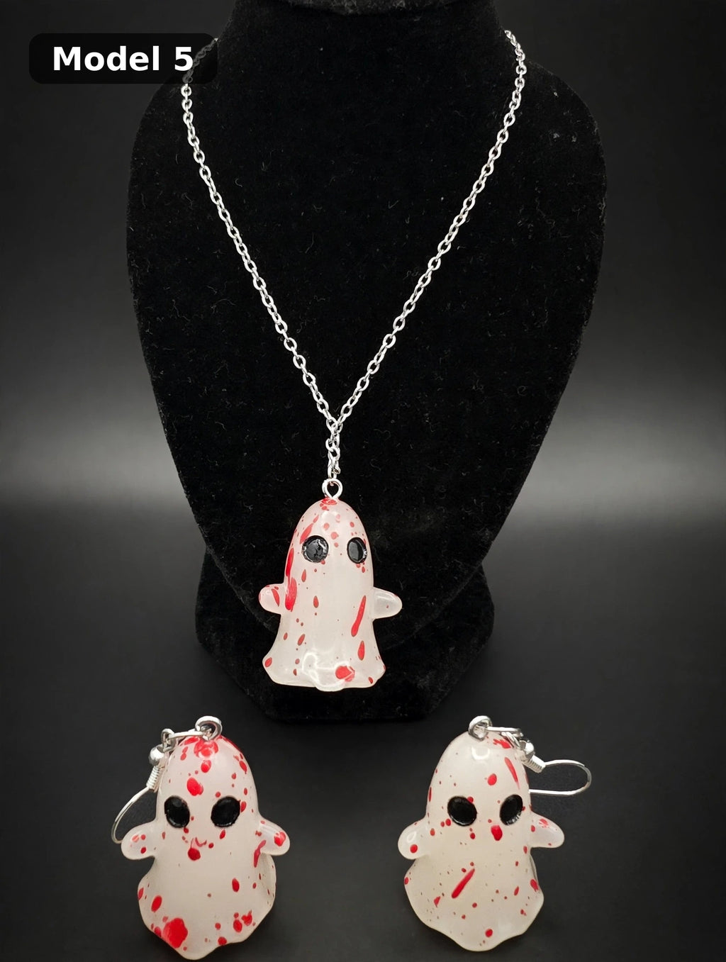 Glow-in-the-dark Ghost jewelry set