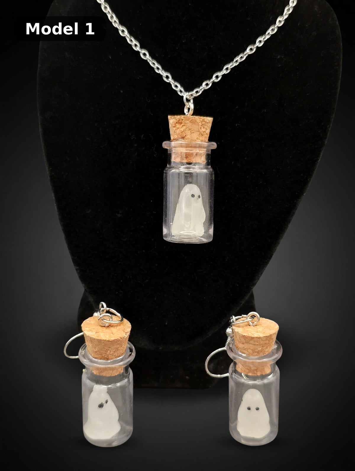 Glow-in-the-dark Ghost jewelry set