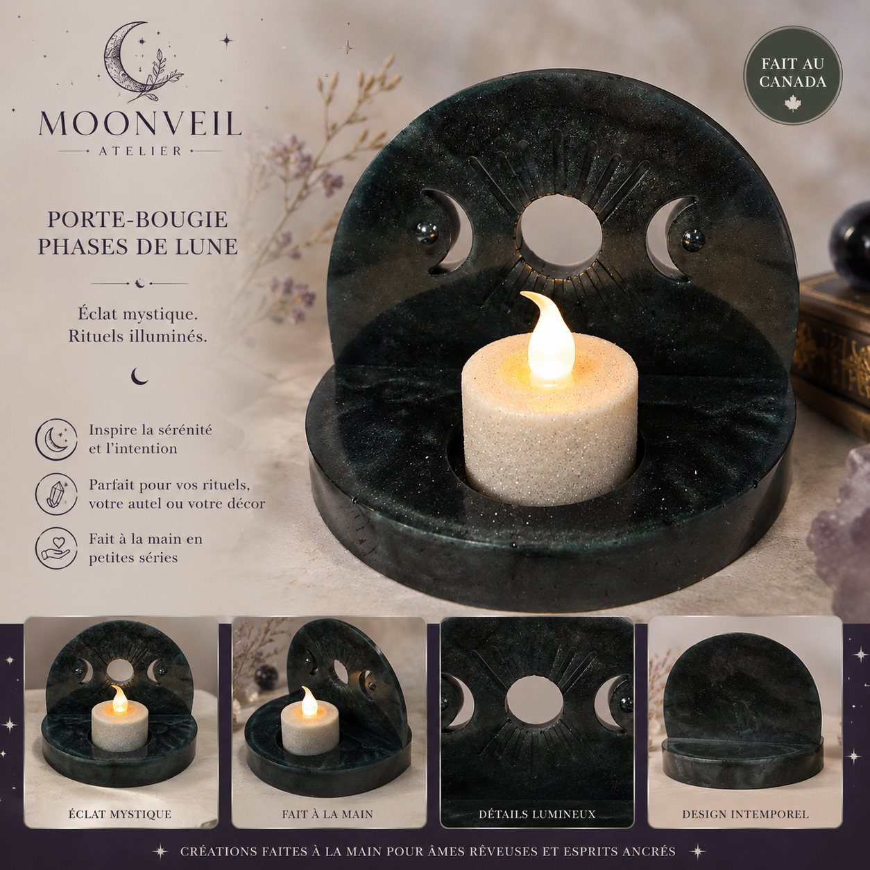 Moon cycle - tealight holder